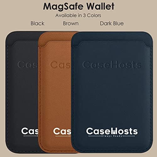 ארנק Magsafe של Casehosts | ארנק מחזיק כרטיסים מושלם לטעינה אלחוטית מכשירי אייפון | ארנק עור מגה-בטוח לגב אייפון 14/13/